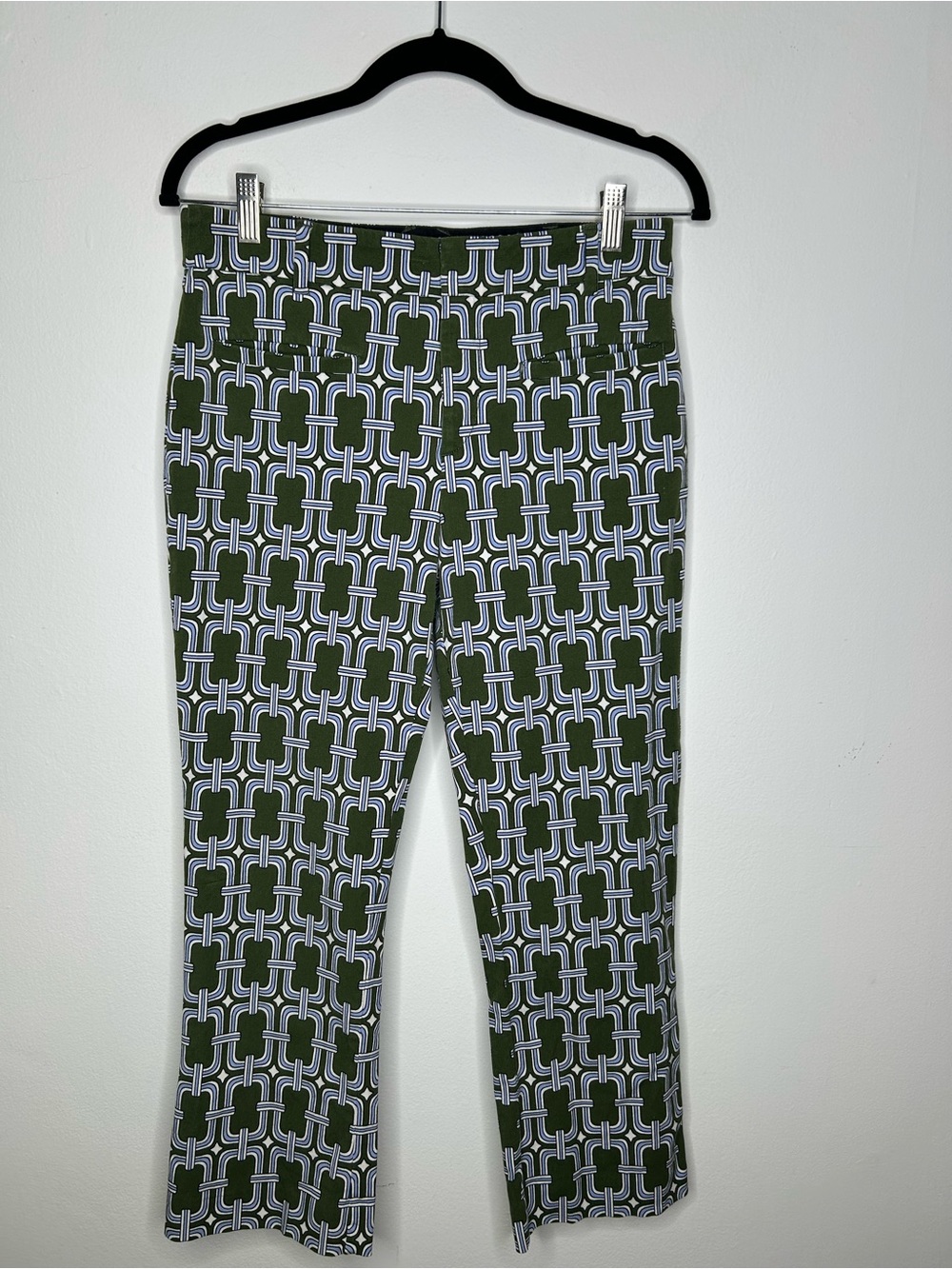 Anthropologie The Essential Slim Trousers Green Blue Essentials Collection Size